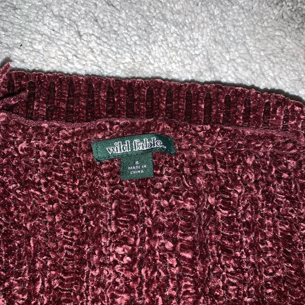 Purple cropped sweater